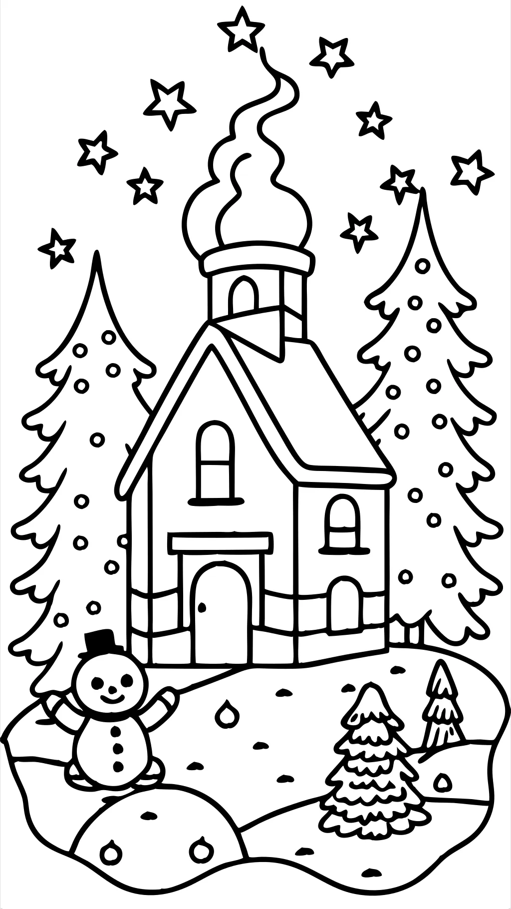 coloring page winter